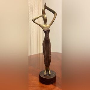 Mid Century Brutalist Bronze & Brass Sculpture